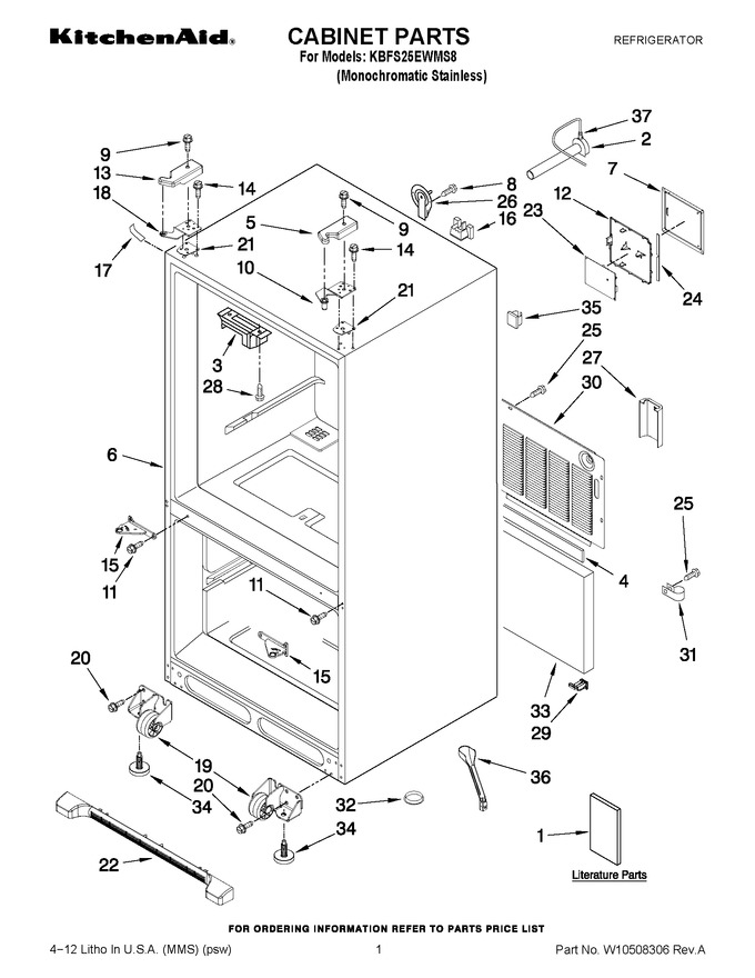 Diagram for KBFS25EWMS8