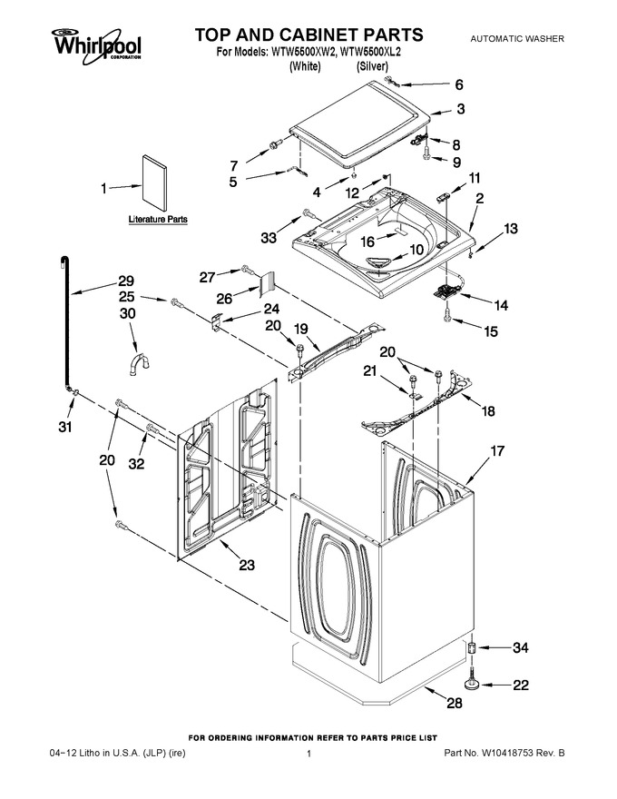 Diagram for WTW5500XL2