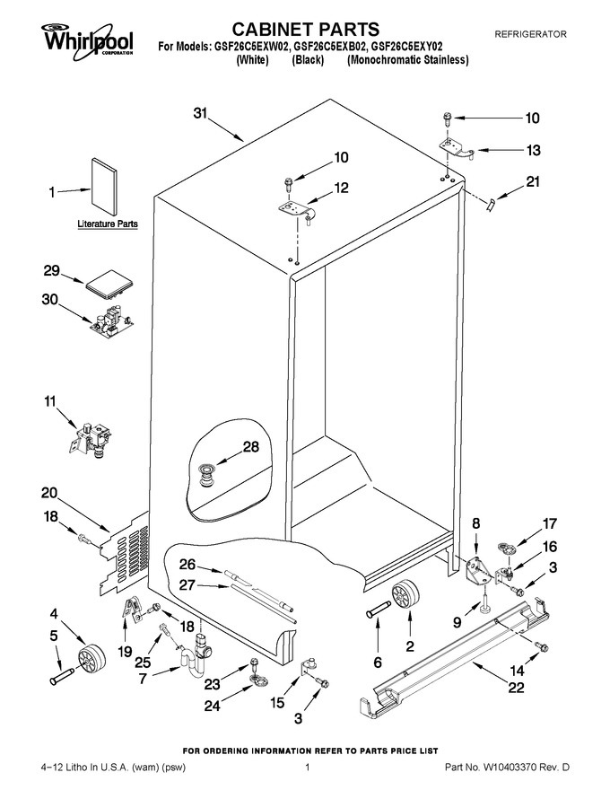 Diagram for GSF26C5EXY02