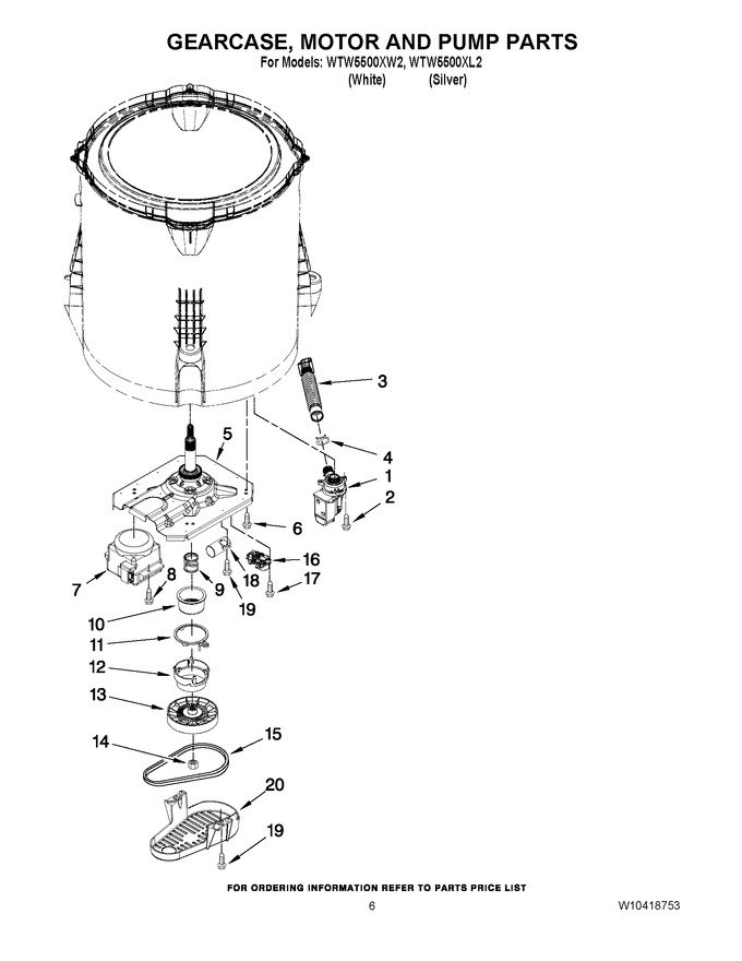 Diagram for WTW5500XW2