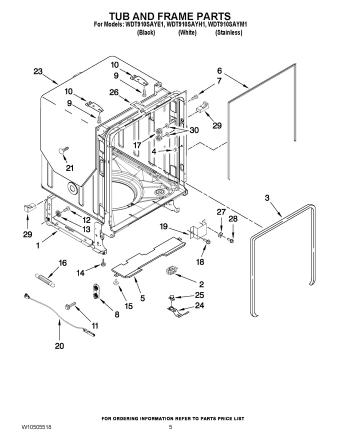 Diagram for WDT910SAYH1