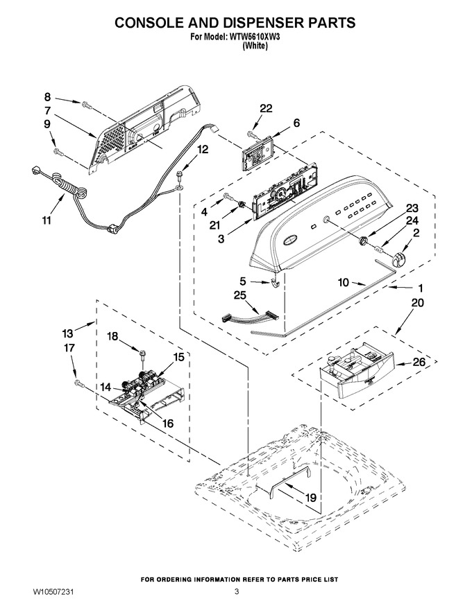 Diagram for WTW5610XW3