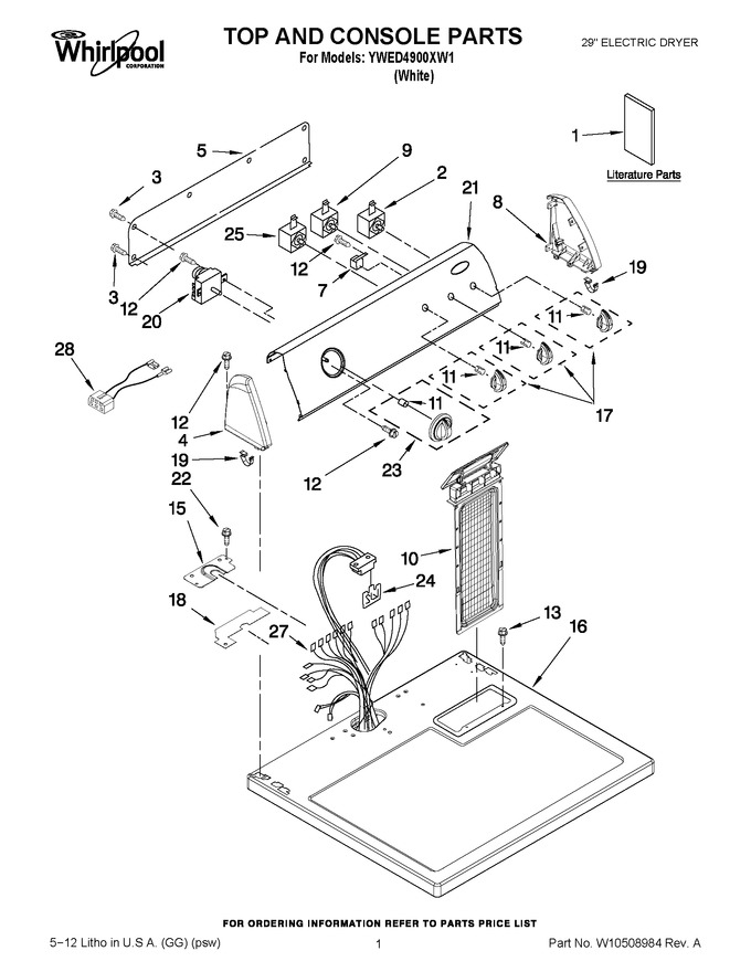 Diagram for YWED4900XW1