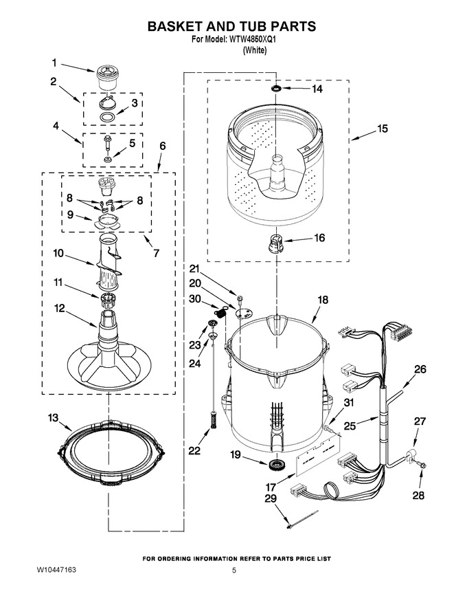 Diagram for WTW4850XQ1