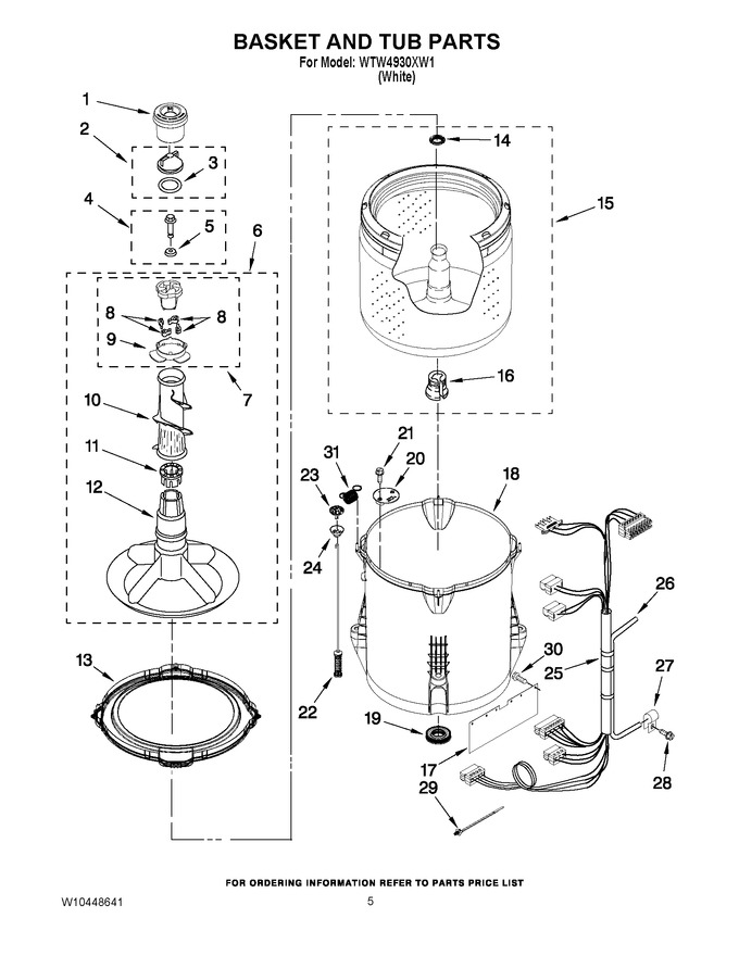 Diagram for WTW4930XW1