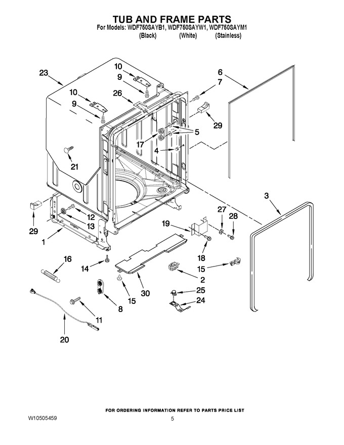 Diagram for WDF750SAYW1