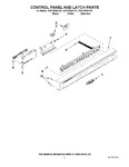 Diagram for 02 - Control Panel And Latch Parts