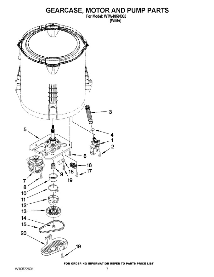 Diagram for WTW4850XQ3