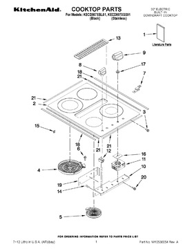 COOKTOP PARTS - KitchenAid