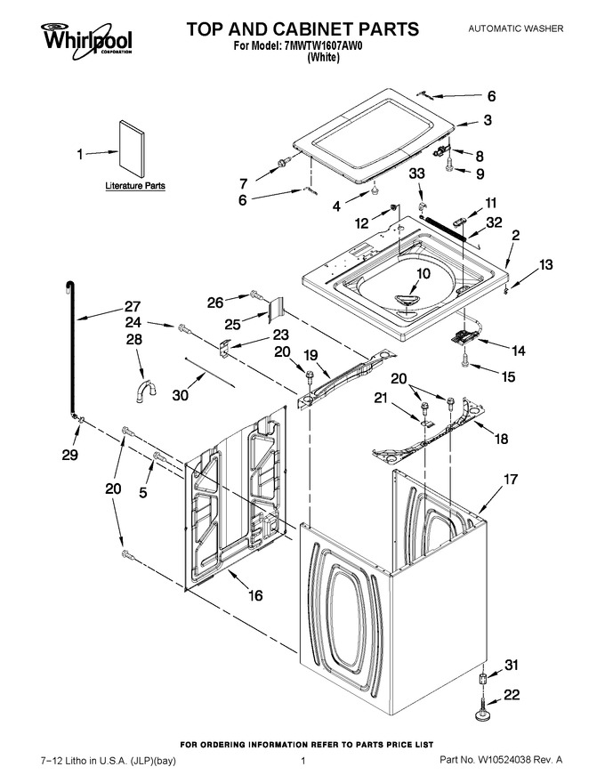 Diagram for 7MWTW1607AW0