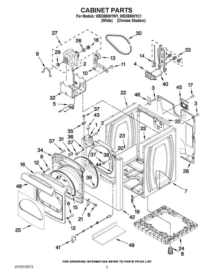 Diagram for WED8800YW1