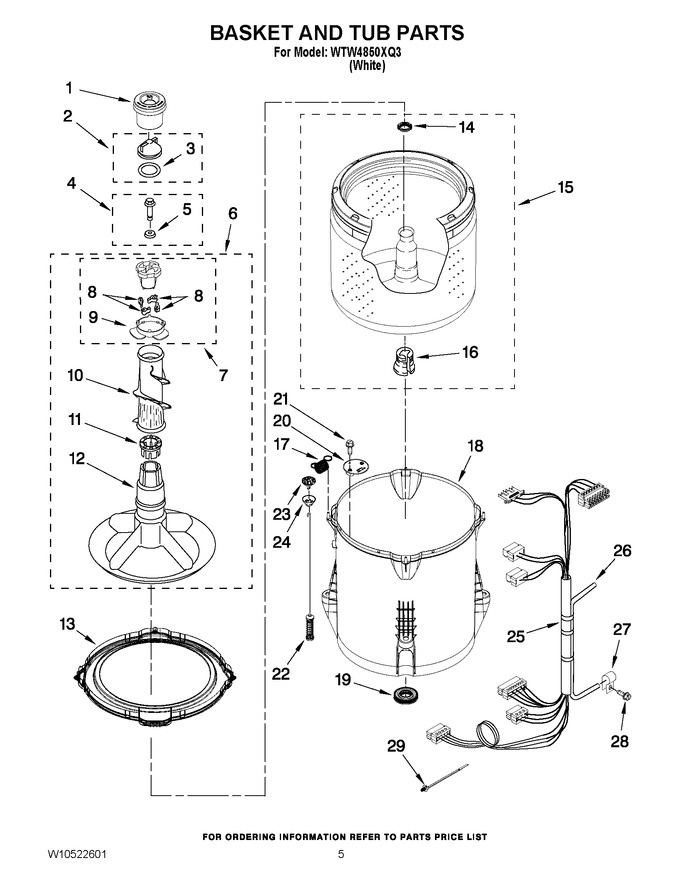 Diagram for WTW4850XQ3