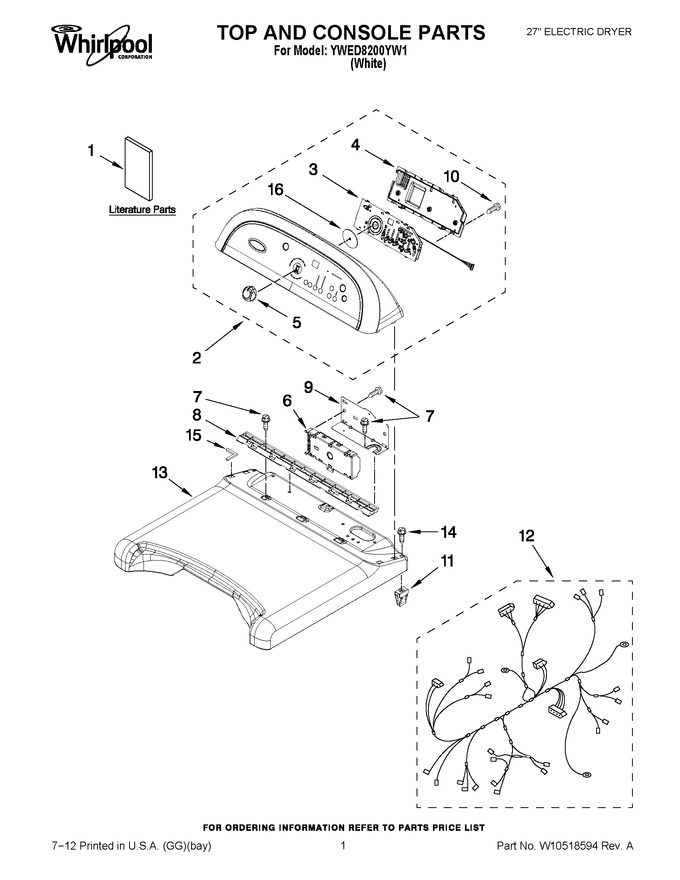 Diagram for YWED8200YW1