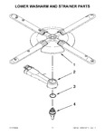 Diagram for 11 - Lower Washarm And Strainer Parts