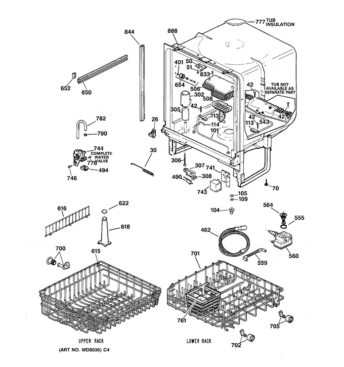 Diagram for GSD4030Z00WW