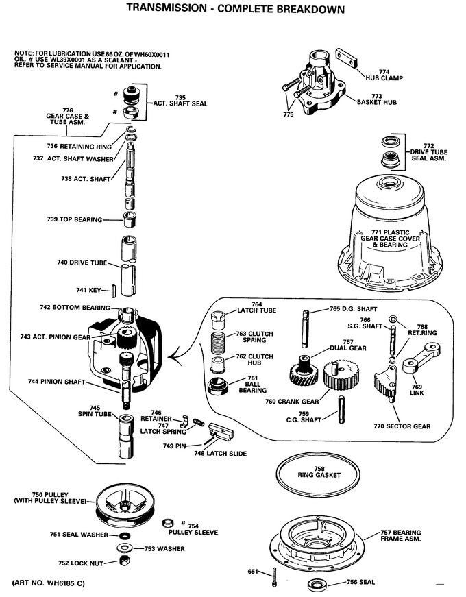 Diagram for WLW3800SBLAD