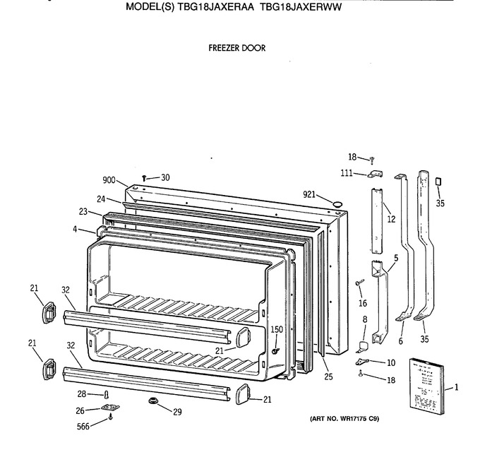 Diagram for TBG18JAXERWW