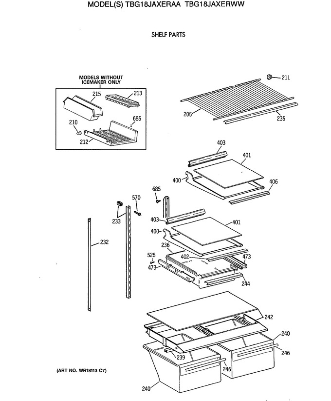 Diagram for TBG18JAXERWW