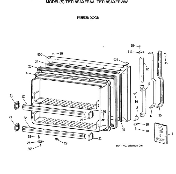 Diagram for TBT18SAXFRWW