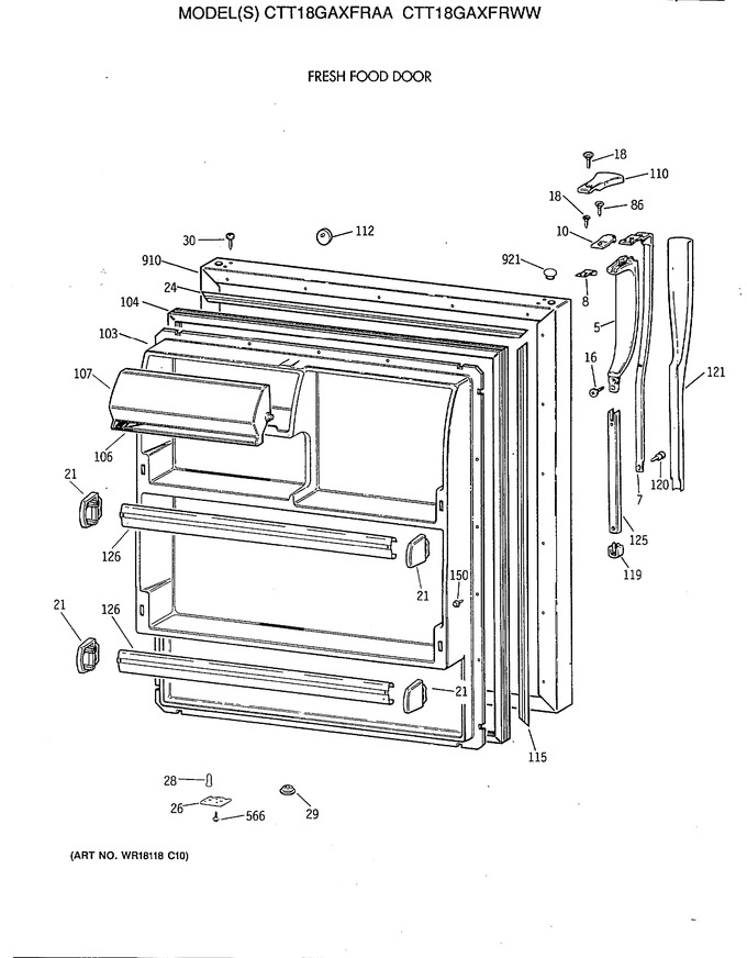 Diagram for CTT18GAXFRWW