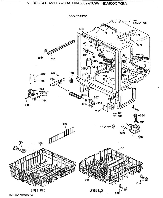 Diagram for HDA300Y-70BA