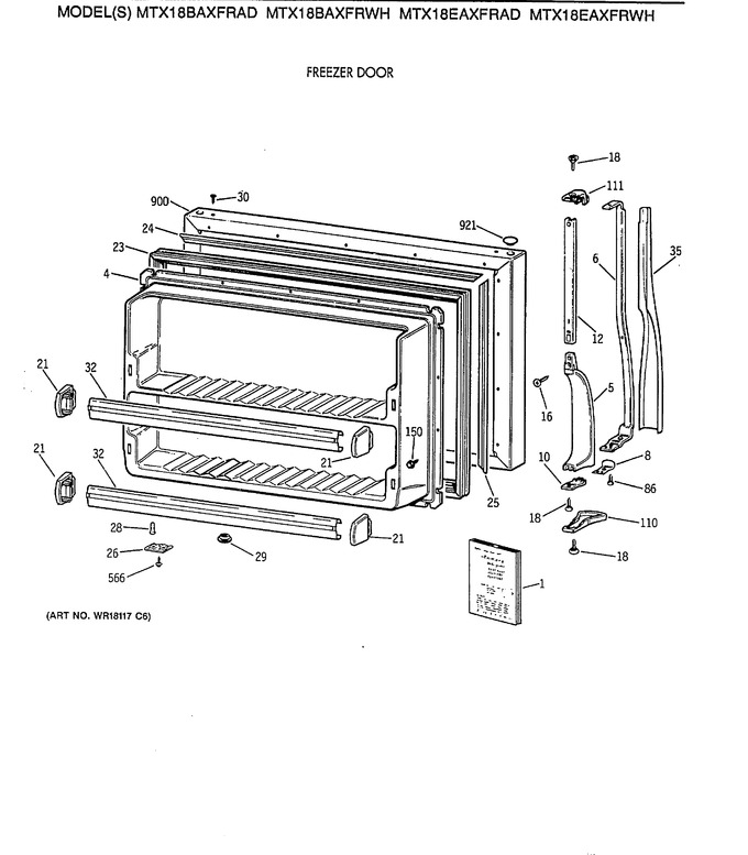 Diagram for MTX18BAXFRAD