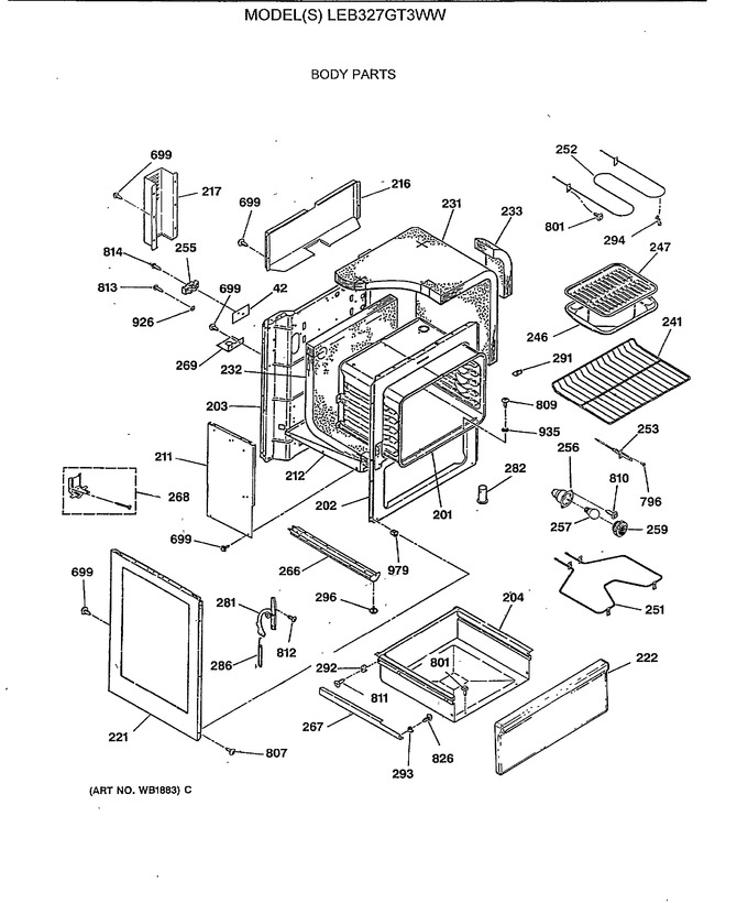 Diagram for LEB327GT3WW