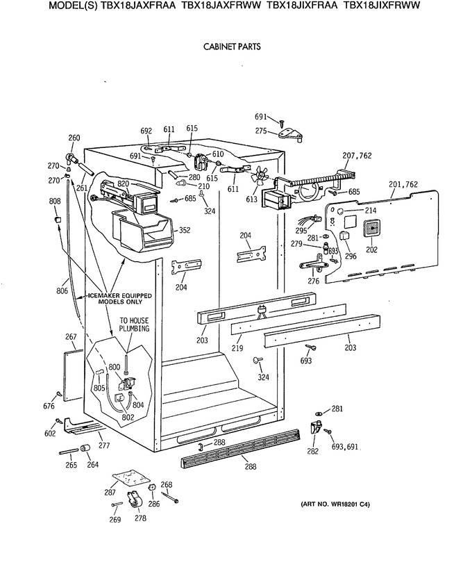 Diagram for TBX18JAXFRWW