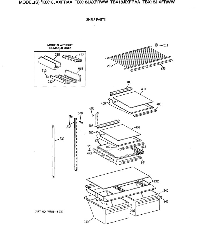 Diagram for TBX18JAXFRWW