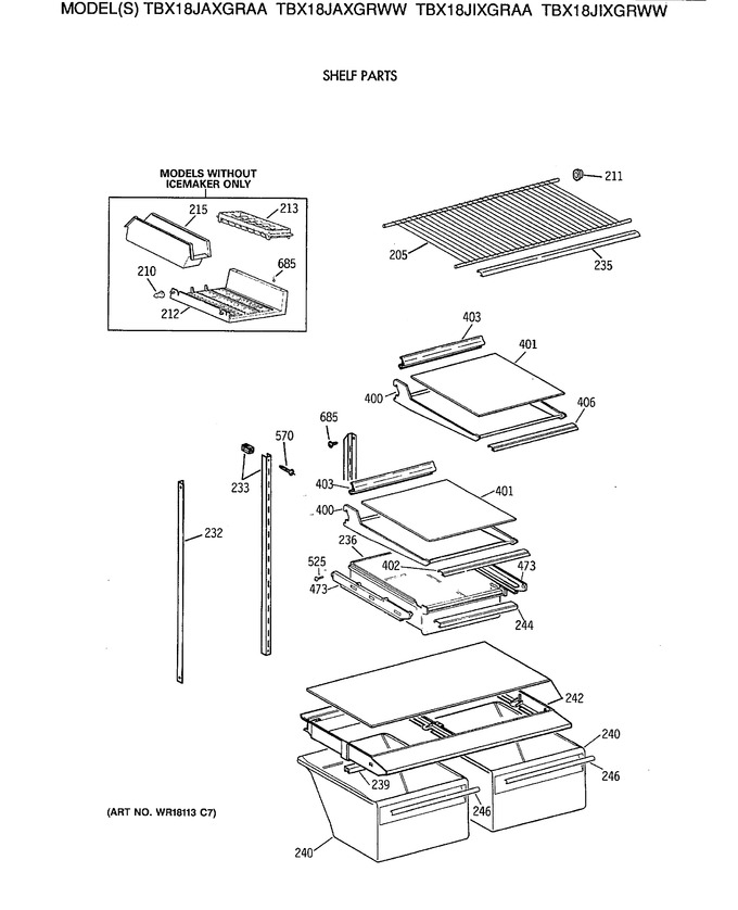 Diagram for TBX18JAXGRWW