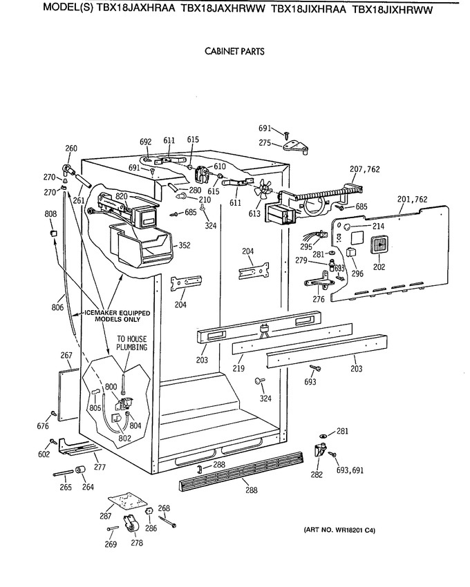 Diagram for TBX18JAXHRWW