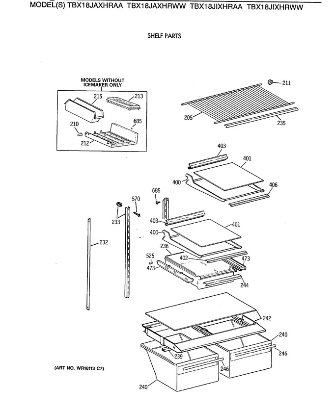 Diagram for TBX18JAXHRWW