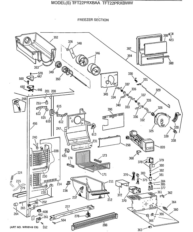 Diagram for TFT22PRXBWW