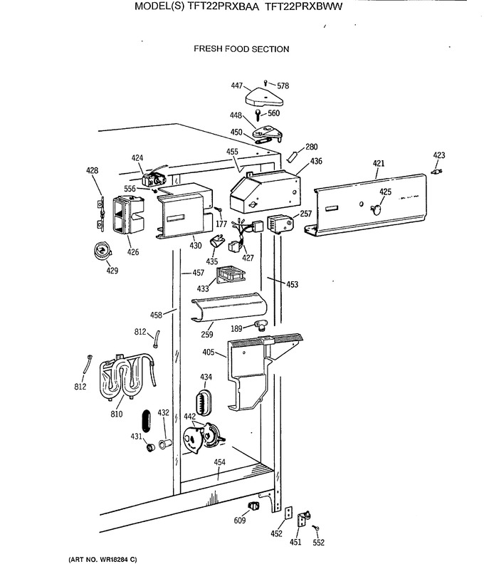 Diagram for TFT22PRXBWW