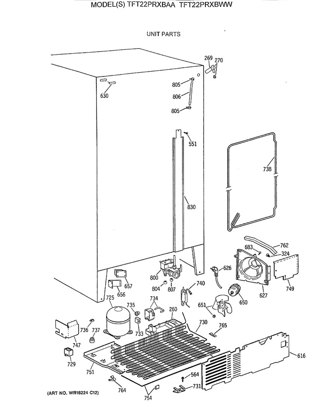 Diagram for TFT22PRXBWW