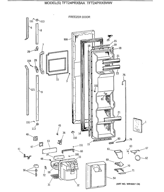 Diagram for TFT24PRXBWW