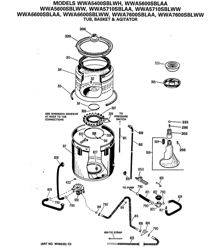 Diagram for WWA5400SBLWH