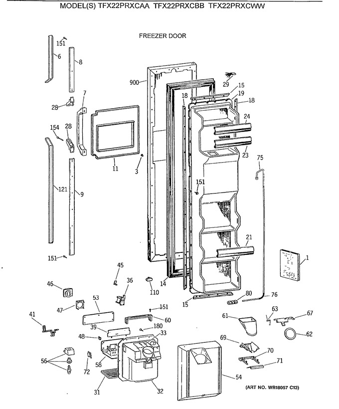 Diagram for TFX22PRXCBB