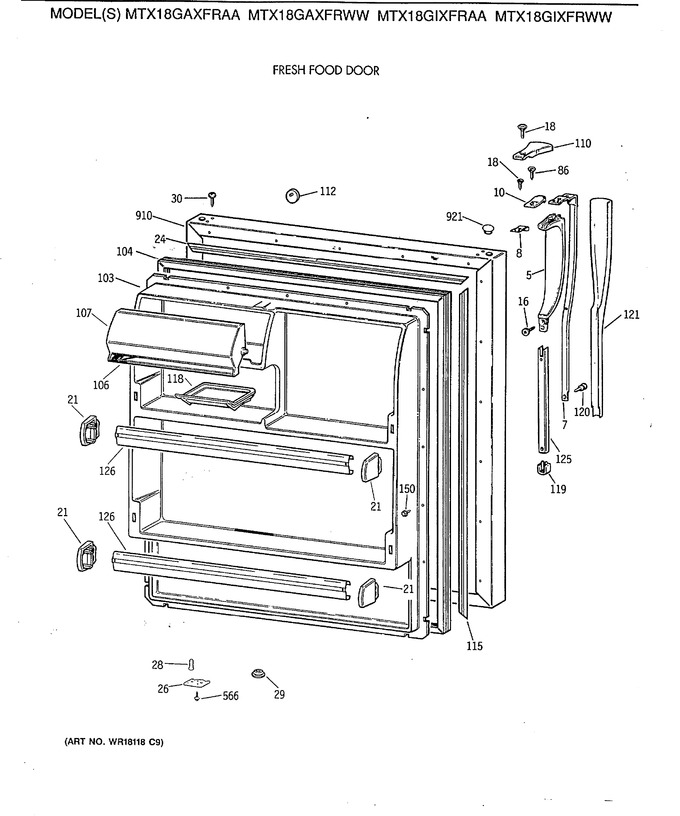 Diagram for MTX18GIXFRWW