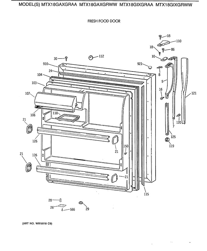 Diagram for MTX18GAXGRAA