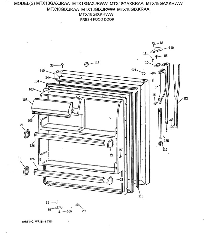 Diagram for MTX18GIXJRWW