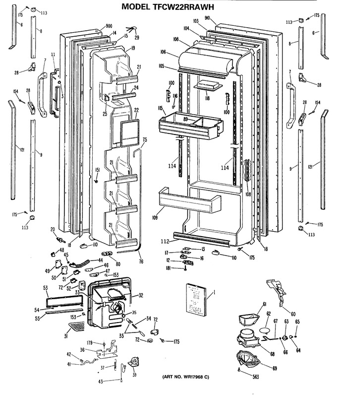 Diagram for TFCW22RRAWH