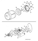 Diagram for 4 - Drum, Heater Asm., Blower & Drive Assembly