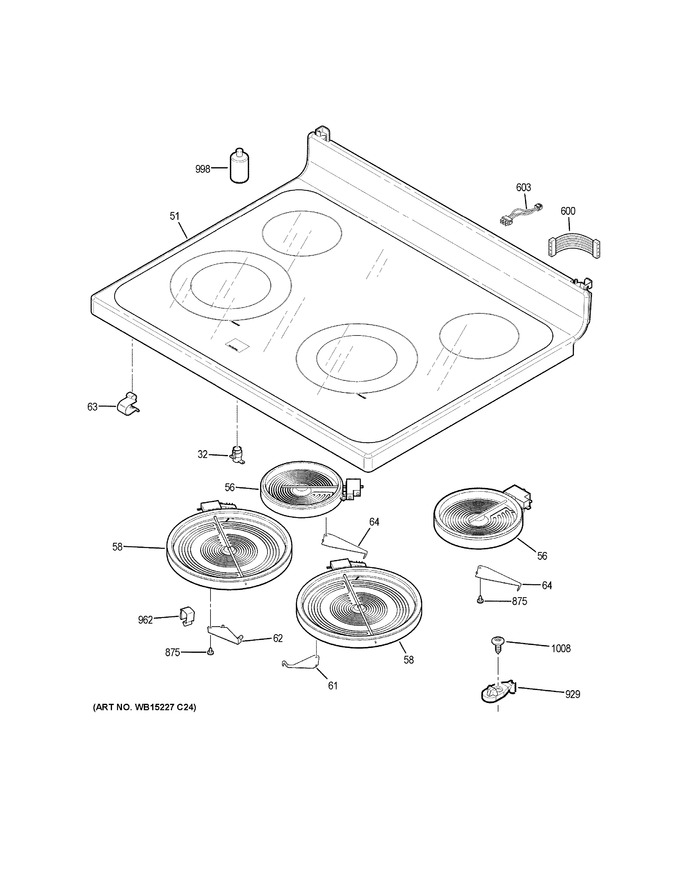 Diagram for JB645EK2ES