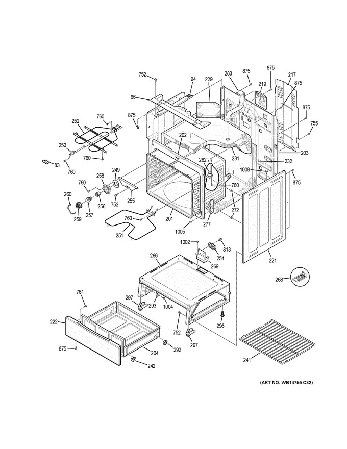 Diagram for JB645EK2ES