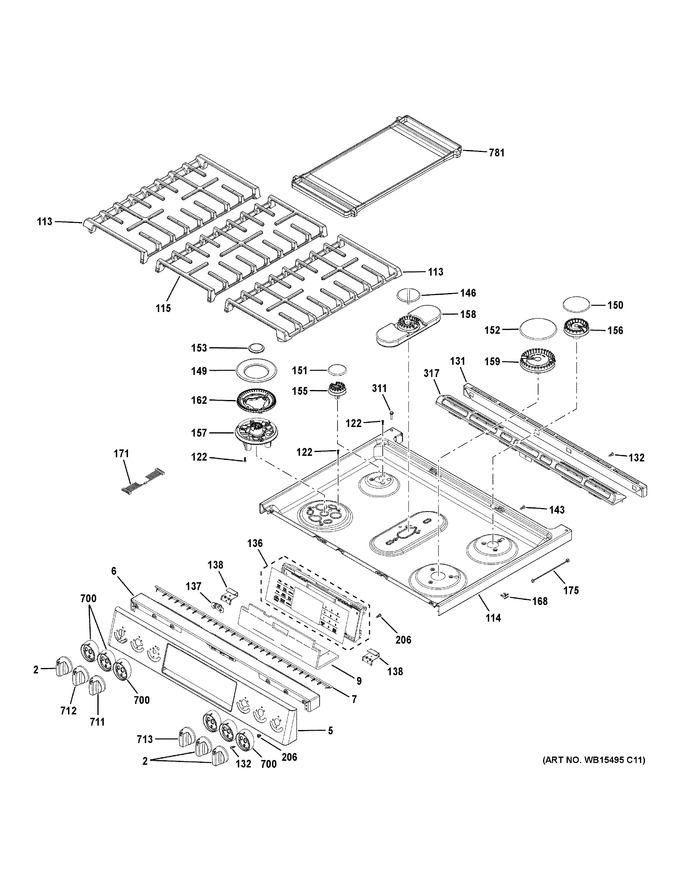 Diagram for PGS960BEL1TS