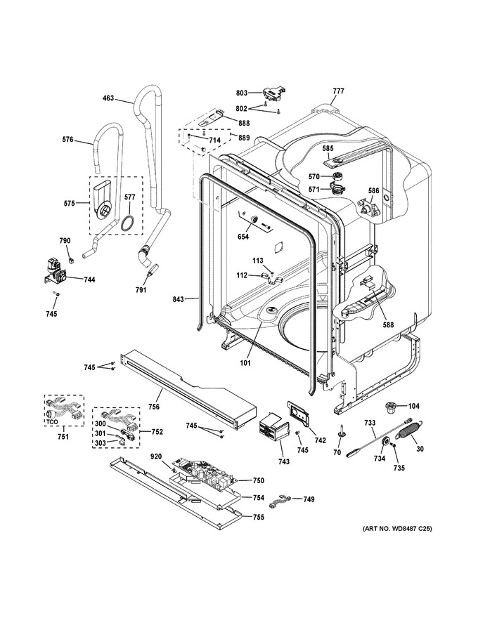 Diagram for GDF520PSJ5SS