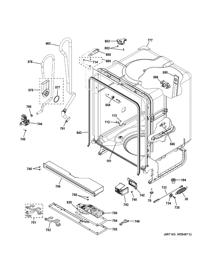 Diagram for GDF510PSJ5SS