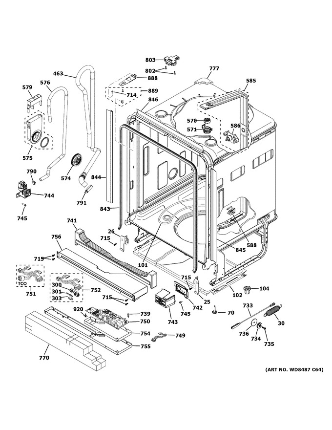 Diagram for GDT695SBL3TS