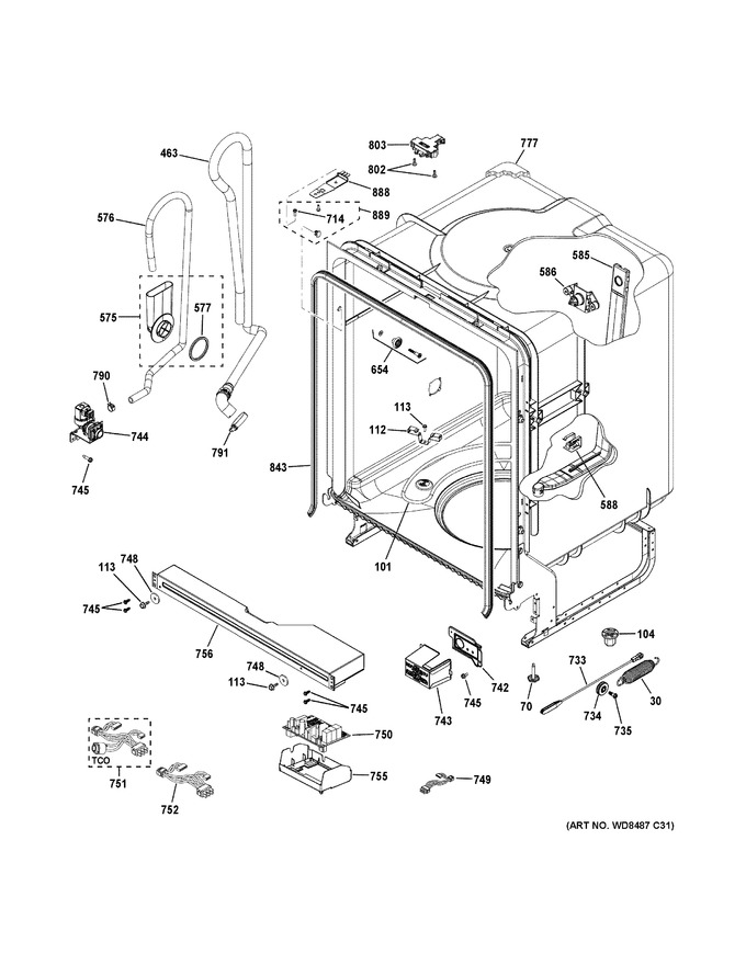 Diagram for GDT535PGJ6BB